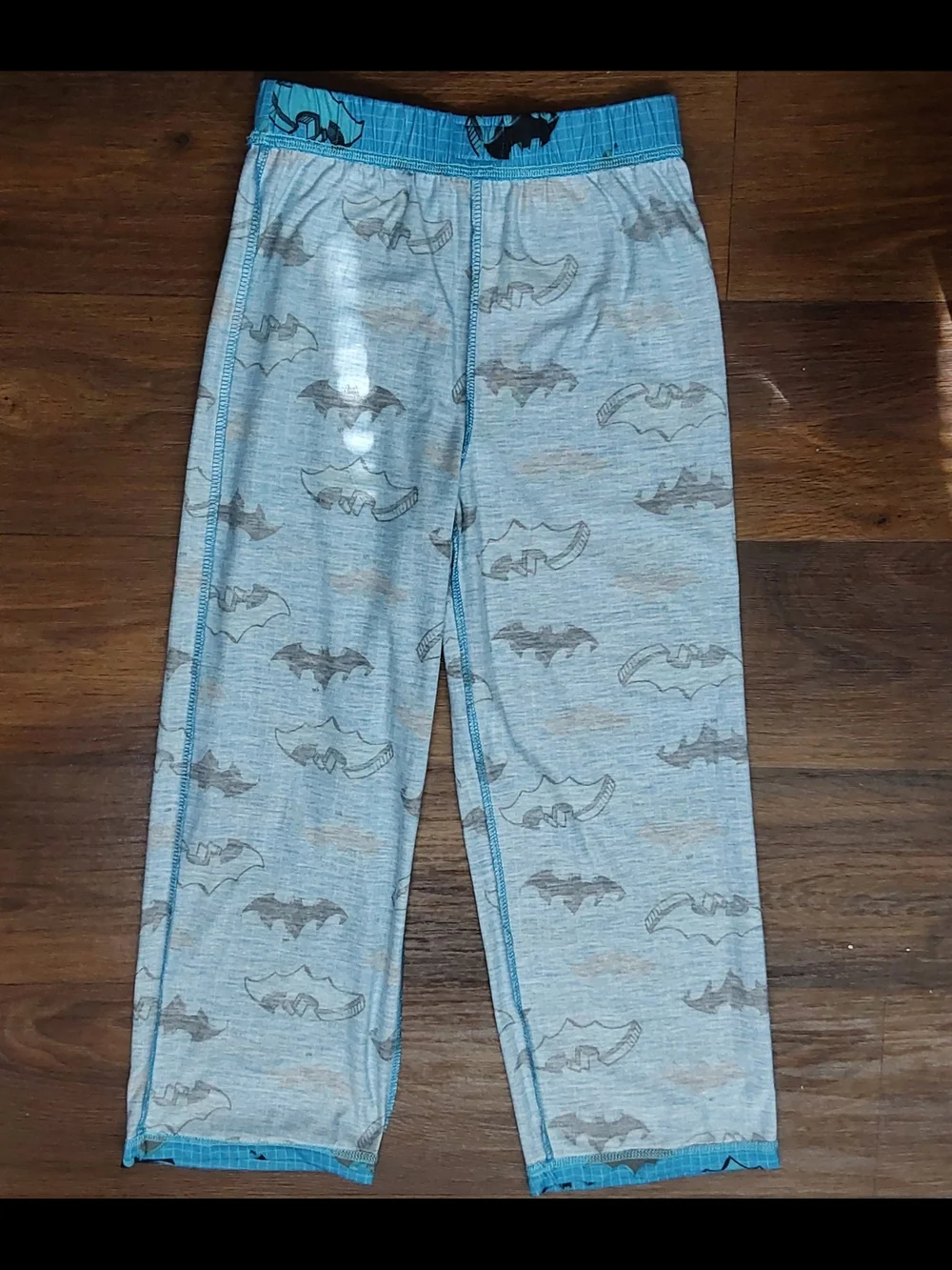 Batman Pajama 2 Piece Set Boys Size 8 Blue/Black/Grey New Without Tags